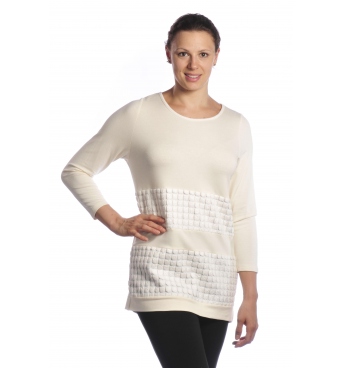 D3901 - dámská  tunika s aplikací