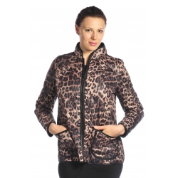 D3543 - dámský kabátek  s tygřím vzorem