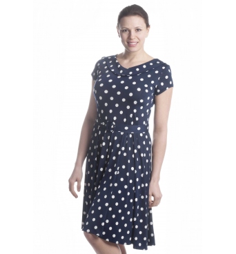 TE-1 -šaty retro puntík