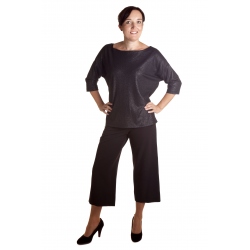 Este 7/8 - dámské širší 7/8 kalhoty černé