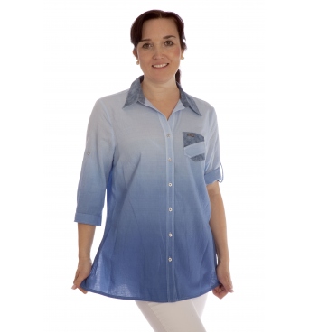 Drum 2- dámská košile modré odstíny