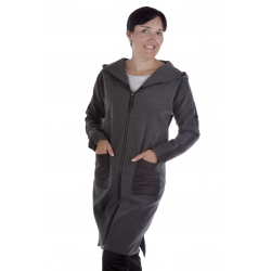 U-456 - dámský dlouhý kombinovaný kabát