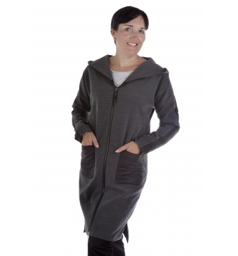 U-456 - dámský dlouhý kombinovaný kabát