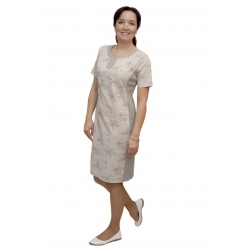 A3001 - dámské bavlněné šaty s květy