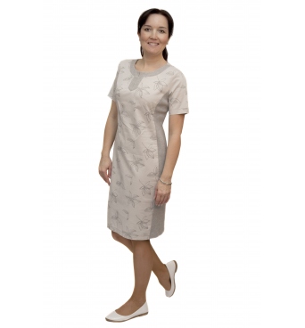 A3001 - dámské bavlněné šaty s květy