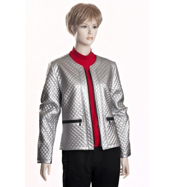 D3515 - Kabátek stříbrný