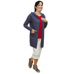 AL 4429 - dámský  dlouhý modrý kardigan