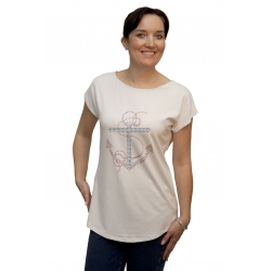 M9230 - dámské tričko kotva bílé