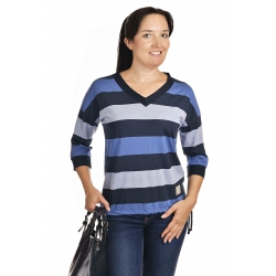 W558 - dámská halenka pruhy s lurexem
