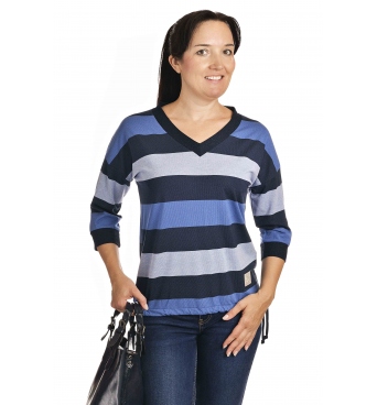 W558 - dámská halenka pruhy s lurexem