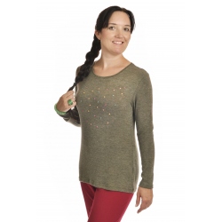 K019-505 - dámský svetřík s barevnou aplikací