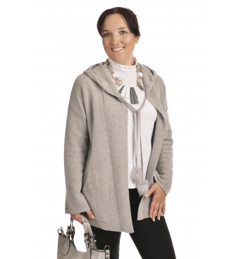 IS4459 - dámský světle šedý kardigan