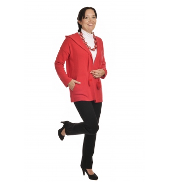 IS4459 - dámský červený kardigan