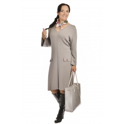 M1704 - dámské šaty Pagony šedé
