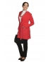 IM2726 - dámský dlouhý vlněný kardigan červený