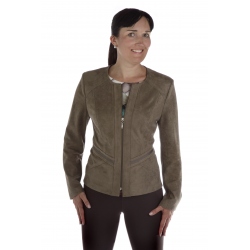 ST452 - dámský semišový kabátek zelený