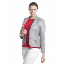 ST369 - dámské  sako satén s klopou