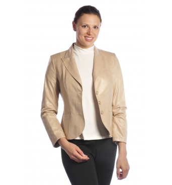 ST369 - dámské  sako satén s klopou