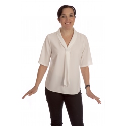 Kravat - dámská společenská halenka bílá