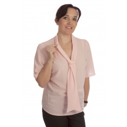 Kravat - dámská společenská halenka pudrová