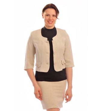 Chanel - dámský letní lněný kostým