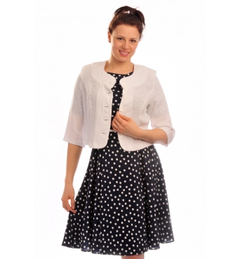 BE001 - chanel - dámské lněný kabátek