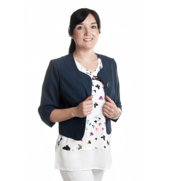 BE001 - chanel - dámský lněný kabátek