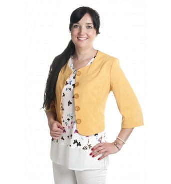 BE001 - chanel - dámský lněný kabátek