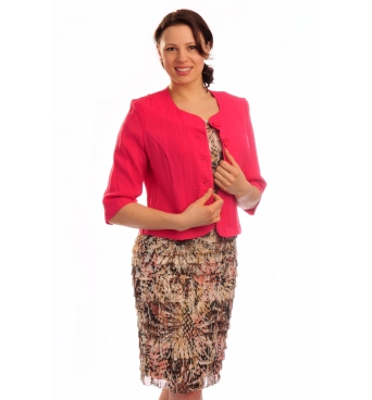 BE001 - chanel - dámské lněný kabátek