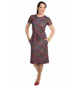 K020-099S - dámské šaty drobné kvítky