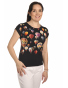 K020-136T - dámské tričko balony černé