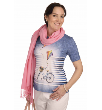 K020-124 - dámské tričko kolo džínové