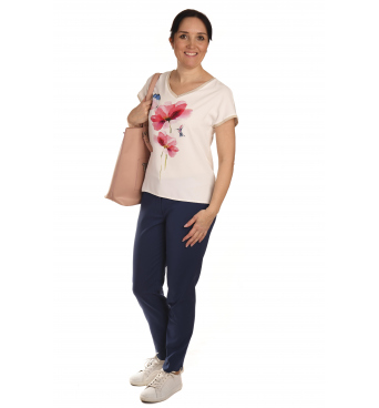 W562 - dámské tričko kolibřík červené