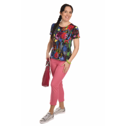 K020-103 - dámské tričko barevné květy