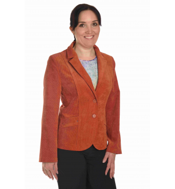 ST120 - dámské manšestrové sako pomerančové