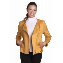 Remoneska - dámský semišový křivák žlutý