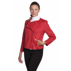 Remoneska - dámský semišový křivák červený