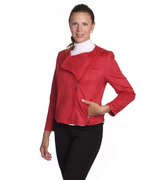 Remoneska - dámský semišový křivák červený