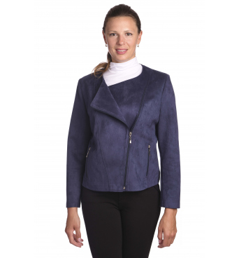 Remoneska - dámský semišový křivák modrý