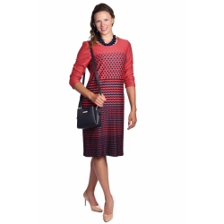 Il Tutto - dámské šaty malinovo modré kostičky