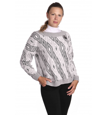 Ala - dámský šedobílý svetr
