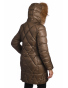 19KZ15 - dlouhá dámská zimní bunda s pravým kožíškem