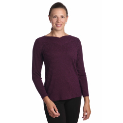 DAM456 - dámská fialová úpletová halenka