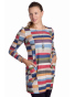 Weko - dámská dlouhá tunika barevné pruhy