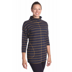 Il Tutto - dámská modrá tunika se stojákem