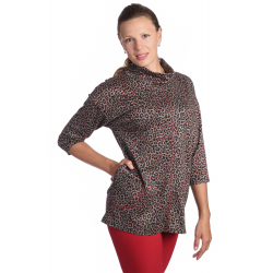 Il Tutto - dámská tunika se stojákem tygří vzor