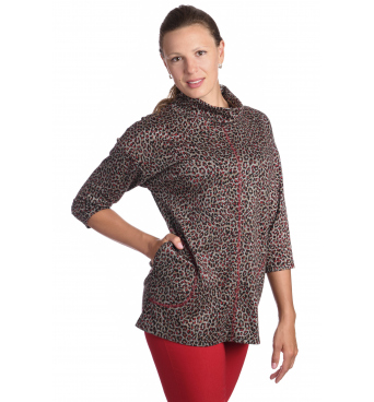 Il Tutto - dámská tunika se stojákem tygří vzor