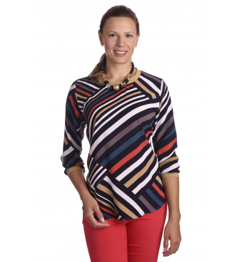 Wagab - dámská halenka barevné pruhy