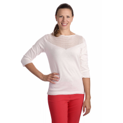 KR110 - dámská halenka síťka bílá