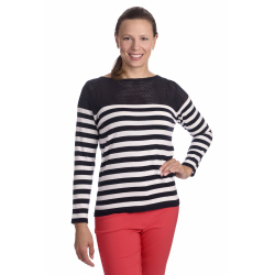 KR110 - dámská halenka proužky tmavě modrá